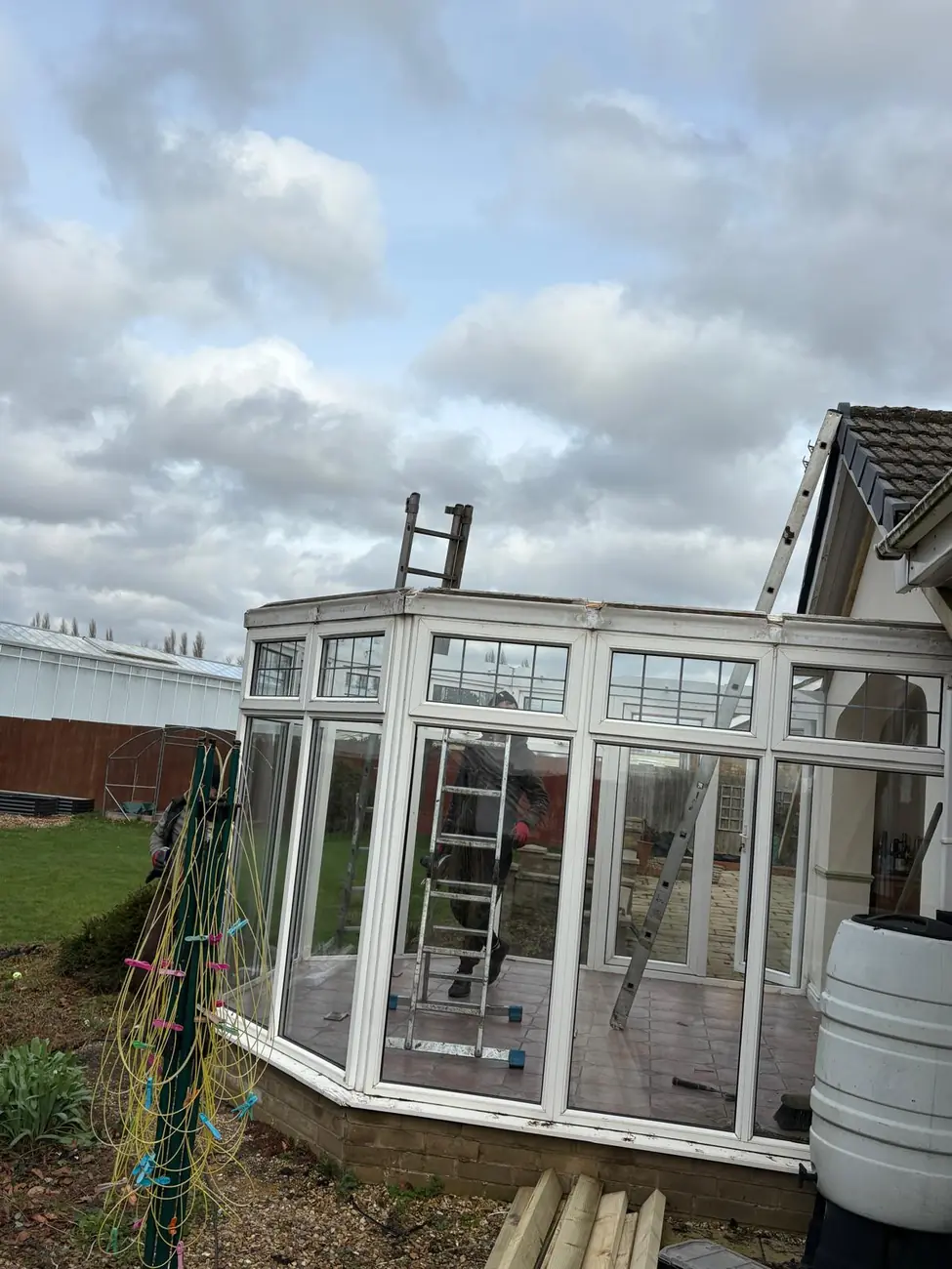 Glazed conservatory roof in Walsoken, Wisbech before conversion