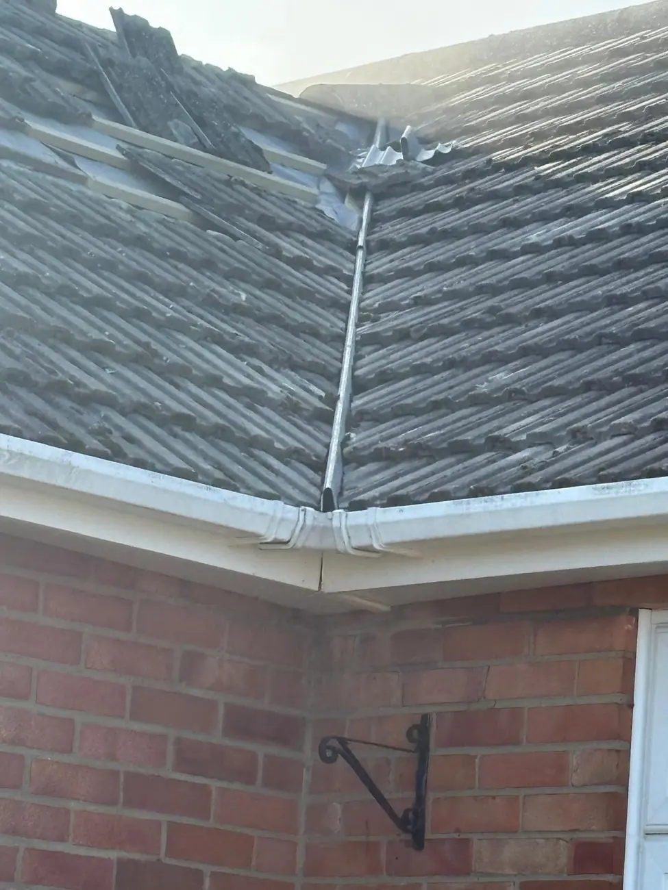New tiled roof and eaves detail over brickwork on a Diss re-roof