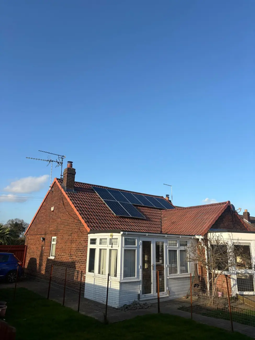 New clay tiled roof in Ipswich IP4 with solar panels refitted after the re-roof